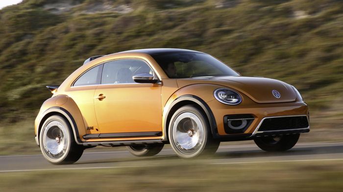 Το VW Beetle Dune concept φωτογραφήθηκε εκ νέου –μετά το λανσάρισμά του στην έκθεση του Ντιτρόιτ τον Ιανουάριο- στο Sylt της Γερμανίας, αποτελώντας ουσιαστικά ένα όχημα παραγωγής.